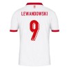 Original Fußballtrikot Polen Lewandowski 9 Heimtrikot EURO 2024 Für Herren